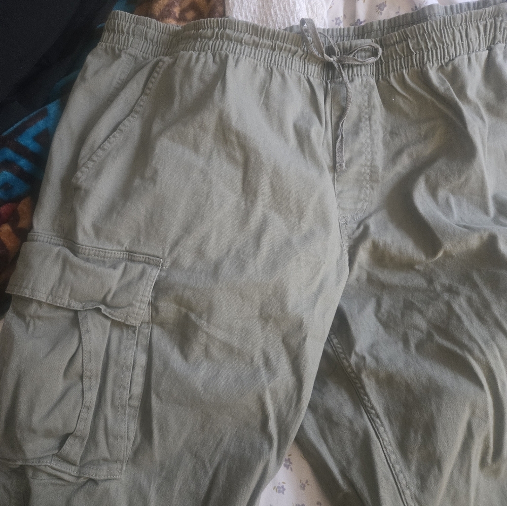 No Boundaries Sage Green Cargo Pants